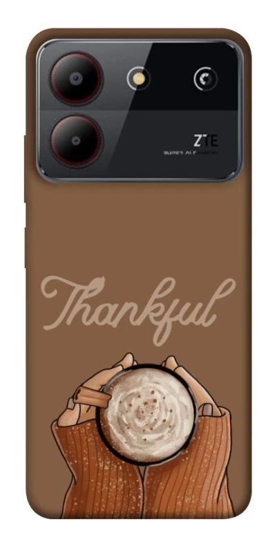 Чохол на ZTE Blade A54 4G Thankful coffee фото 1 з 1