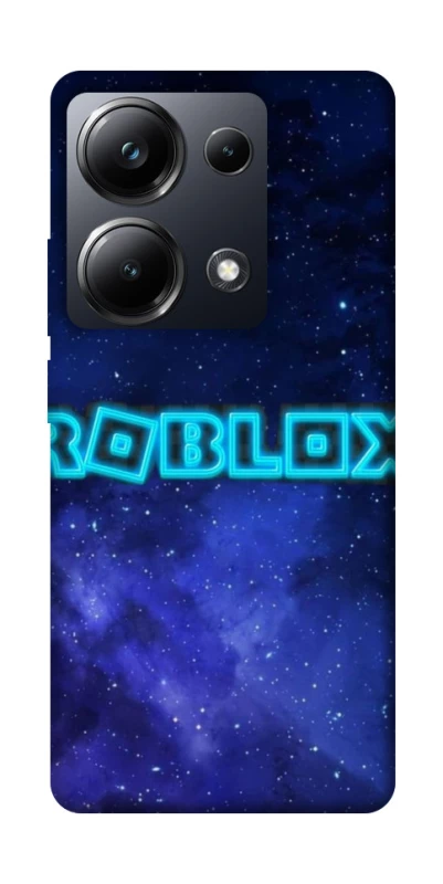 Чохол на Xiaomi Poco M6 Pro 4G Roblox Space Logo Blue фото 1 з 1