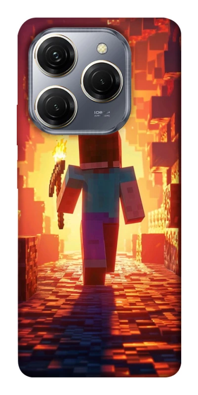Чохол на TECNO Spark 20 Pro Minecraft adventure фото 1 з 1