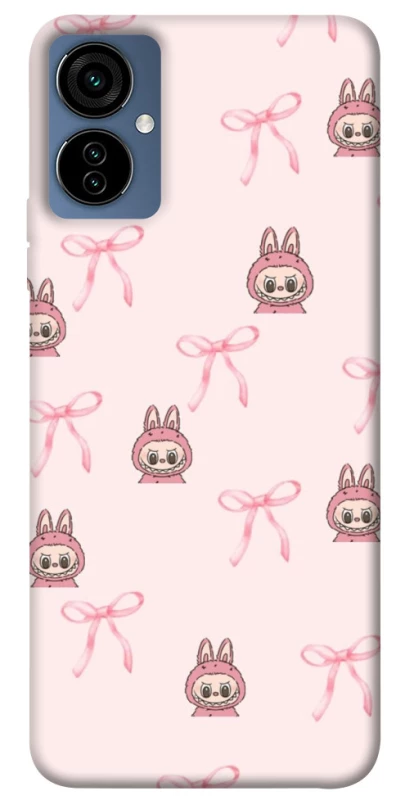Чохол на TECNO Camon 19 Neo Pink bows and Labubus фото 1 з 1