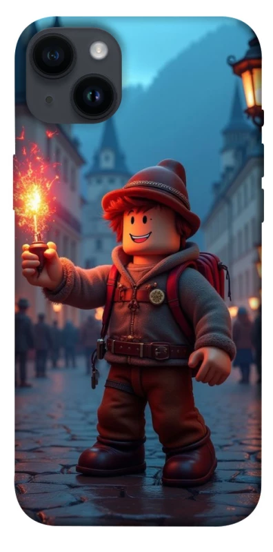 Чехол на Apple iPhone 14 Plus (6.7") Roblox Fire Logo Blue Flames фото 1 из 1