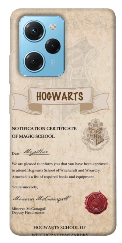 Чехол на Xiaomi Poco X5 Pro 5G The Hogwarts acceptance letter фото 1 из 1