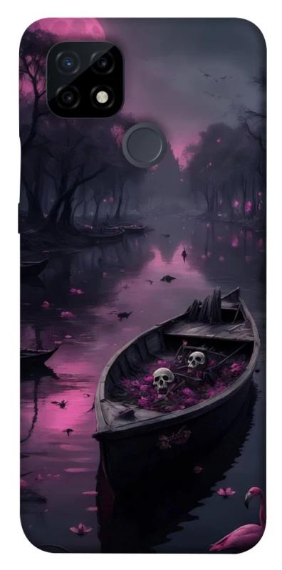 Чохол на Realme C21 Boat and flamingo фото 1 з 1