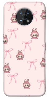 Чехол на Nokia G50 Pink bows and Labubus фото 1 из 1