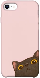 Чехол на Apple iPhone SE (2020) Peeping cat фото 1 Чехол на Apple iPhone SE (2020) Peeping cat фото 1 из 1