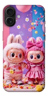 Чехол на Apple iPhone 16 Plus Labubu twins ver.2 фото 1 из 1