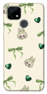 Чехол на Realme C21 Labubu Green Heart фото 1 из 1
