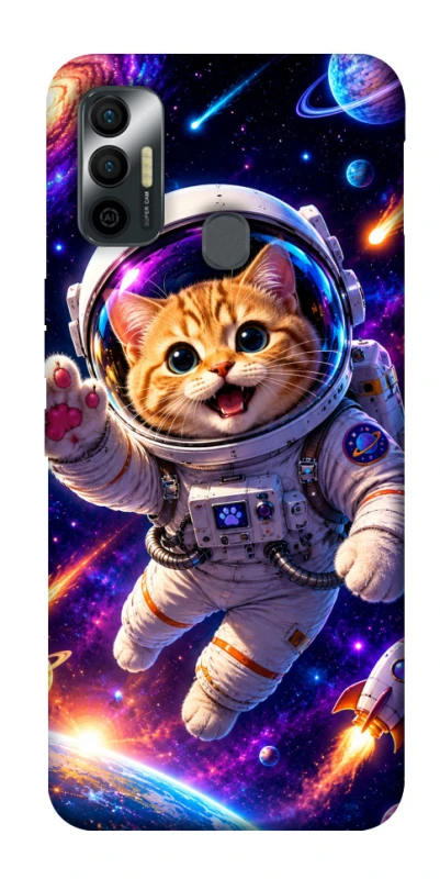 Чехол на TECNO Spark 7 Space Cat фото 1 из 1