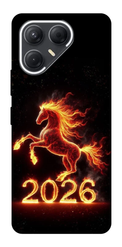 Чохол на TECNO Pova 7 Red Fire Horse ver.1 фото 1 з 1
