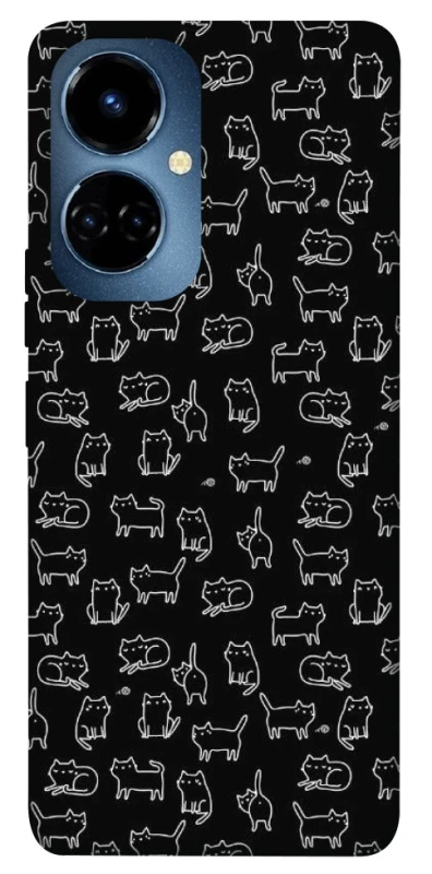 Чохол на TECNO Camon 19 Black Cats фото 1 з 1