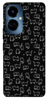 Чохол на TECNO Camon 19 Pro Black Cats фото 1 Чохол на TECNO Camon 19 Pro Black Cats фото 1 з 1