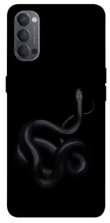 Чехол на Oppo Reno 4 Black snake фото 1 из 1