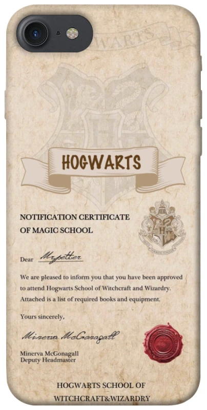 Чохол на Apple iPhone 7 / 8 (4.7") The Hogwarts acceptance letter фото 1 з 1