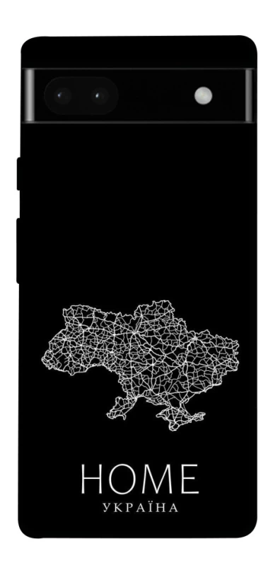 Чехол на Google Pixel 6a Ukraine black map фото 1 из 1