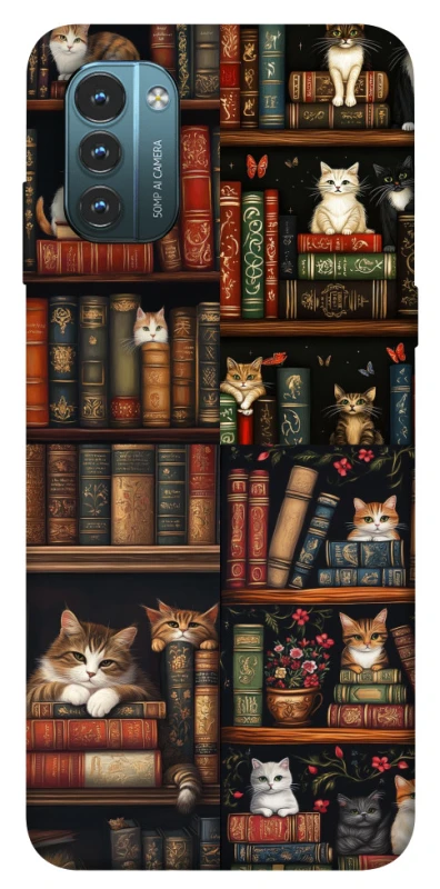 Чехол на Nokia G21 Cats & Books фото 1 из 1