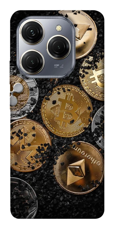 Чехол на TECNO Spark 20 Pro Many coins v2 фото 1 из 1