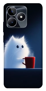 Чохол на Realme C53 Чохол кіт з кавою фото 1 з 1