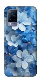 Чехол на Vivo V21 Синие цветы фото 1 из 1