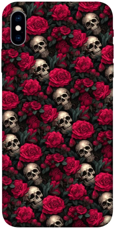 Чехол на Apple iPhone X (5.8") Черепа и розы фото 1 из 1