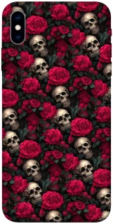 Чохол на Apple iPhone X (5.8") Черепа та рози фото 1 з 1