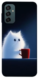 Чехол на Samsung Galaxy M14 5G Чехол кот с кофе фото 1 из 1