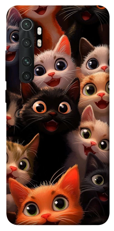 Чохол на Xiaomi Mi Note 10 Lite happy cats фото 1 з 1