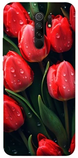 Чохол на Xiaomi Redmi 9 Червоні тюльпани фото 1 з 1