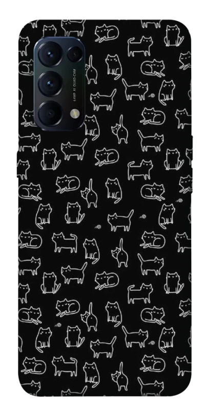 Чохол на Oppo Reno 5 4G Black Cats фото 1 з 1