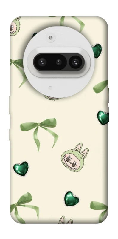 Чехол на Nothing Phone (3a) Labubu Green Heart фото 1 из 1