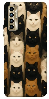 Чехол на TECNO Camon 17P Colorful Cat Collage фото 1 Чехол на TECNO Camon 17P Colorful Cat Collage фото 1 из 1