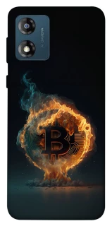 Чехол на Motorola Moto E13 Fire Bitcoin фото 1 из 1