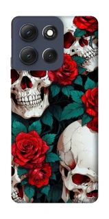 Чехол на Motorola Moto G86 skull and rose фото 1 из 1