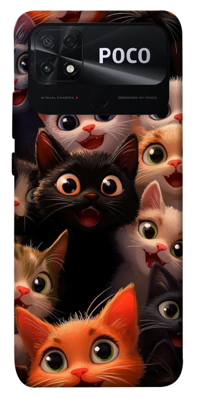 Чохол на Xiaomi Poco C40 happy cats фото 1 з 1