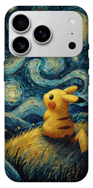 Чехол на Apple iPhone 18 Pro Max Pikachu and Van Gogh фото 1 из 1