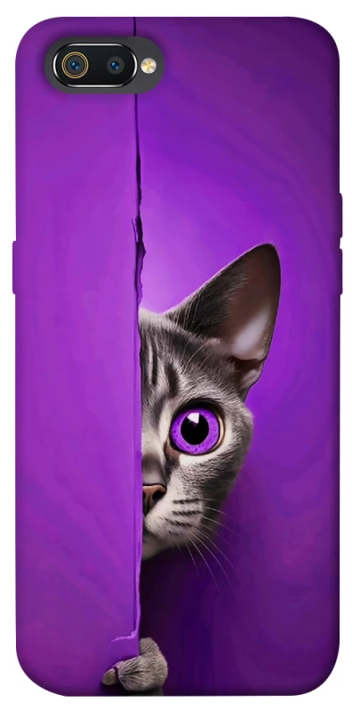 Чехол на Realme C2 Кот-подглядыватель фото 1 из 1