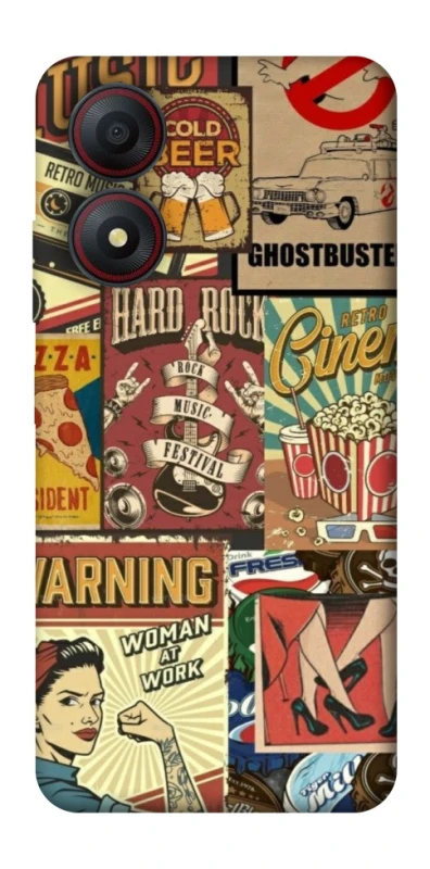 Чохол на ZTE Blade A34 4G Retro collage ver.2 фото 1 з 1