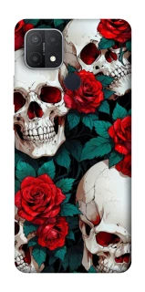 Чехол на Oppo A15s / A15 skull and rose фото 1 из 1