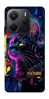 Чехол на Xiaomi Redmi Note 14 4G (Int. version) Cyber Cat v2 фото 1 из 1
