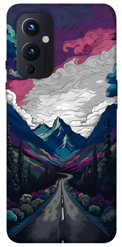Чехол на OnePlus 9 Нарисованные горы фото 1 из 1