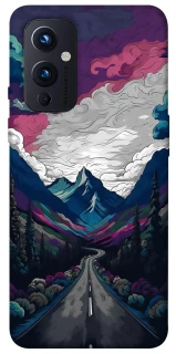 Чехол на OnePlus 9 Нарисованные горы фото 1 из 1