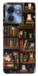 Чехол на Motorola Edge 40 Cats & Books фото 1 из 1