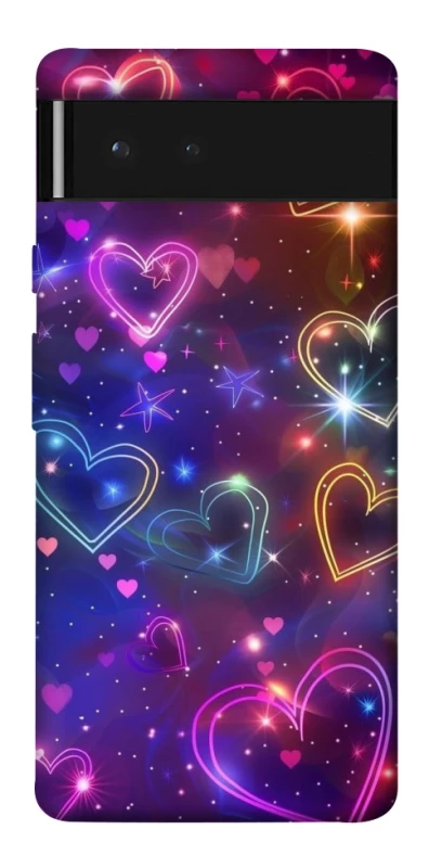 Чохол на Google Pixel 6 Drawn hearts фото 1 з 1
