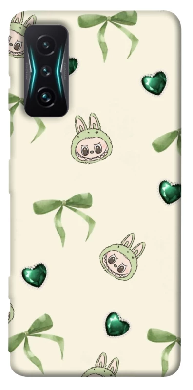 Чохол на Xiaomi Redmi K50 Gaming Labubu Green Heart фото 1 з 1