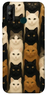 Чехол на TECNO Spark 6 Go Colorful Cat Collage фото 1 Чехол на TECNO Spark 6 Go Colorful Cat Collage фото 1 из 1