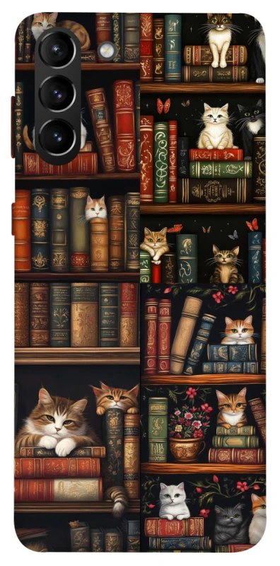 Чохол на Samsung Galaxy S21+ Cats & Books фото 1 з 1