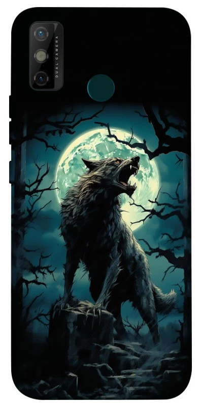 Чохол на TECNO Spark 6 Go Вовк під місяцем фото 1 з 1
