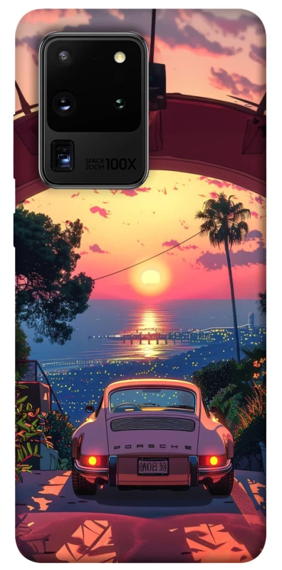Чехол на Samsung Galaxy S20 Ultra Porsche at sunset фото 1 из 1