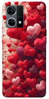 Чехол на Oppo Reno 7 4G Many hearts фото 1 из 1