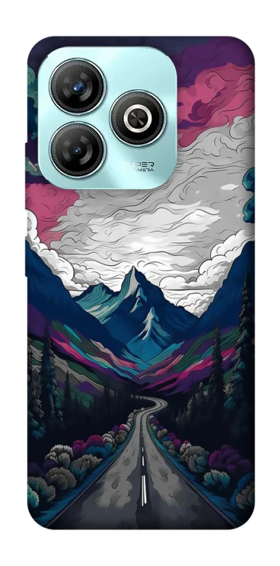 Чехол на ZTE Blade A75 4G Нарисованные горы фото 1 из 1