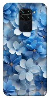 Чехол на Xiaomi Redmi Note 9 / Redmi 10X Синие цветы фото 1 из 1